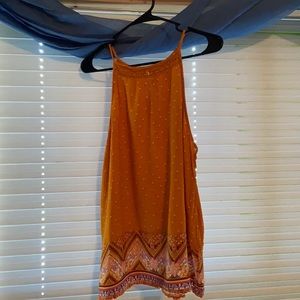 Mud orange sleeveless blouse